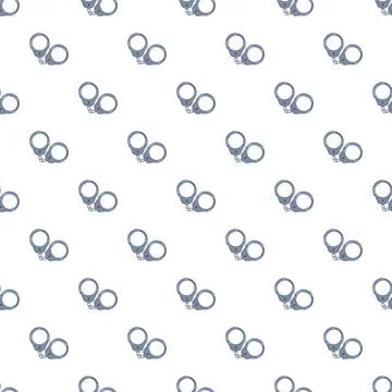 Handcuffs seamless pattern representing crime and justice Stock Illustration