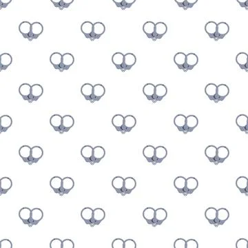 Handcuffs seamless pattern representing law enforcement and justice Stock Illustration