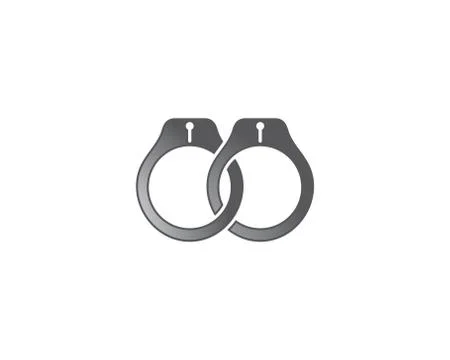 Handcuffs vector icon Stock Illustration