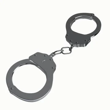 Handcuffs on white Stock Illustration