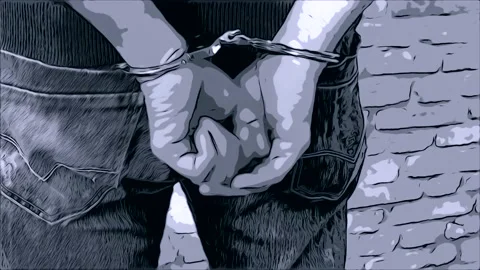 Handcuffs1 Video stock 179565609