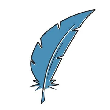 Handdraw feather pen Logo Vector Illustration Stock Illustration