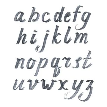 Handdrawn alphabet Stock Illustration