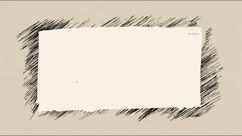 Handdrawn animated sketch transitioning on empty canvas Stock Footage 318092068