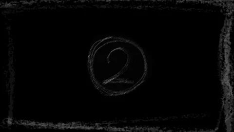 Handdrawn chalk countdown, 5, 4, 3, 2, 1, - counting stopmotion crayon Stock Footage 311694701
