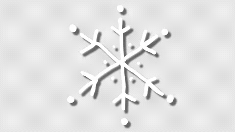 Handdrawn Christmas Snowflake in a Stop Motion style. Transparent background Stock Footage 143016848