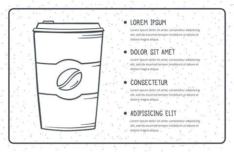 HandDrawn Coffee Cup Illustrazione stock