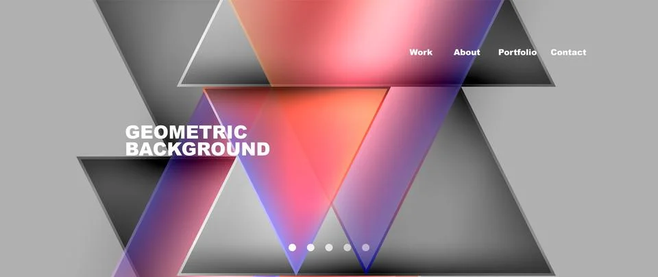 Handdrawn colorful triangles create a geometric background on a gray canvas 스톡 일러스트