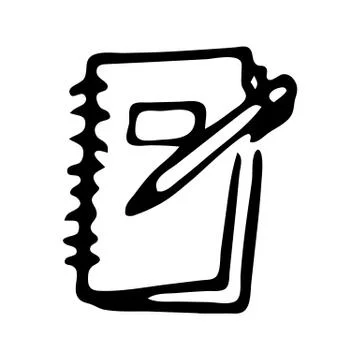 Handdrawn document doodle icon. Hand drawn black sketch. Sign symbol. Decorat Stock Illustration