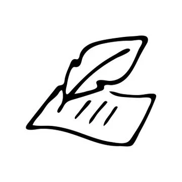 Handdrawn document doodle icon. Hand drawn black sketch. Sign symbol. Decorat Stock Illustration