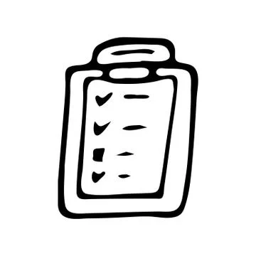 Handdrawn document doodle icon. Hand drawn black sketch. Sign symbol. Decorat Stock Illustration