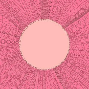 Handdrawn doodle frame Stock Illustration