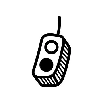 Handdrawn doodle remote controller icon. Hand drawn black sketch. Sign symbol イラスト素材