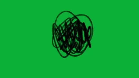 Handdrawn doodle thinking zigzag lines animation | Confusion effect Stock Footage 316259539