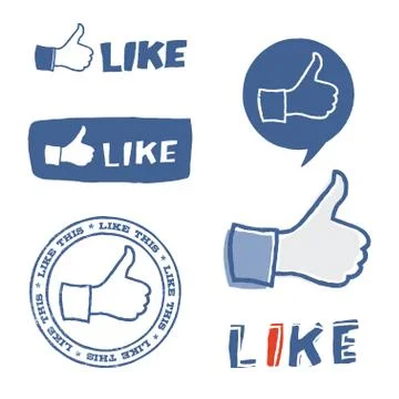 Handdrawn like elements collection. vector, eps8 Illustrazione stock