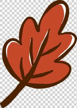 Handdrawn Fall Leaf Illustration Illustrazione stock