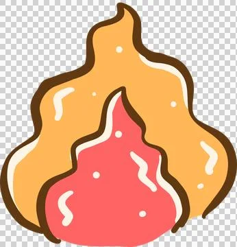 Handdrawn Fire Illustration Stock Illustration