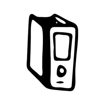 Handdrawn folder doodle icon. Hand drawn black sketch. Sign symbol. Decoratio Stockillustratie