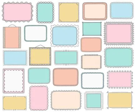 Handdrawn Frames Stock Illustration