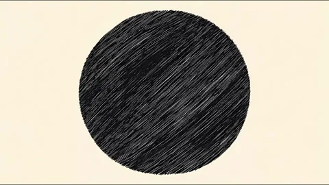 Handdrawn grunge circle animation capuring sketch texture and movement Stock Footage 318092105