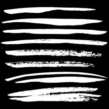 Handdrawn ink vector brush strokes. Vector illustration. Grunge texture Stock Illustration