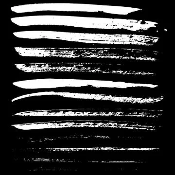 Handdrawn ink vector brush strokes. Vector illustration. Grunge texture Stock Illustration