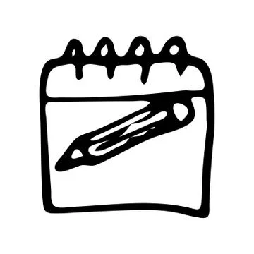 Handdrawn notebook doodle icon. Hand drawn black sketch. Sign symbol. Decorat 스톡 일러스트
