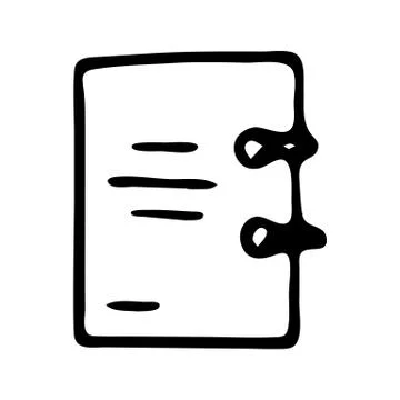 Handdrawn notebook doodle icon. Hand drawn black sketch. Sign symbol. Decorat 스톡 일러스트