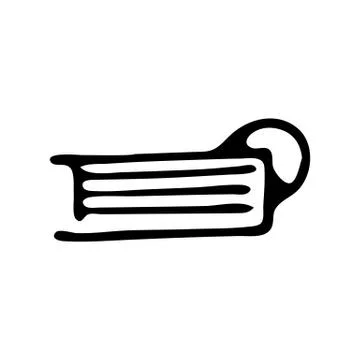 Handdrawn notebook doodle icon. Hand drawn black sketch. Sign symbol. Decorat 스톡 일러스트