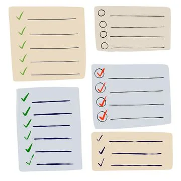 Handdrawn Organic Checklist. Checkmark form Stock Illustration