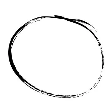 Handdrawn Pen drawing circles vector set on note page Stock Illustration