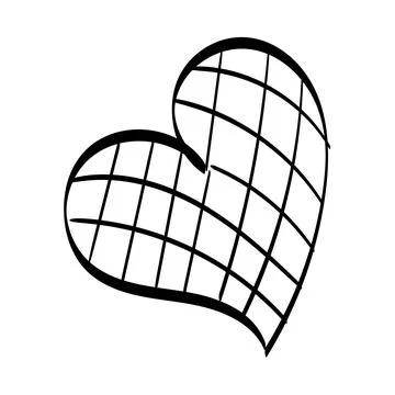 Handdrawn rough marker hearts isolated on white background Illustrazione stock