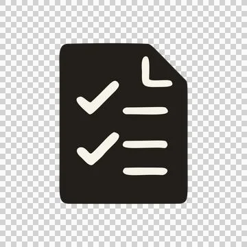 Handdrawn Scribble Document Checklist Task List Icon Element Stock Illustration