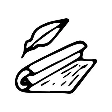 Handdrawn scroll doodle icon. Hand drawn black sketch. Sign symbol. Decoratio Stock Illustration