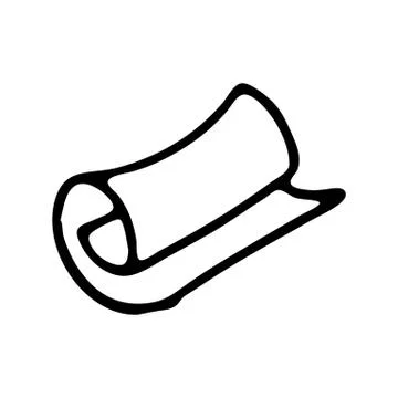 Handdrawn scroll doodle icon. Hand drawn black sketch. Sign symbol. Decoratio Stock Illustration