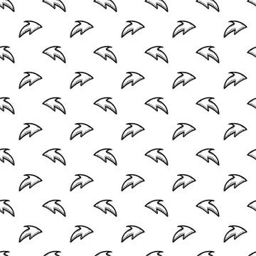 Handdrawn seamless pattern arrow doodle icon. Hand drawn black sketch. Sign s Stock Illustration