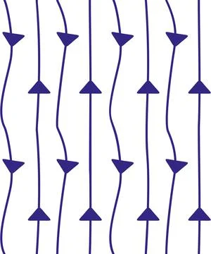 Handdrawn seamless pattern blue thin stripe vector Stock Illustration