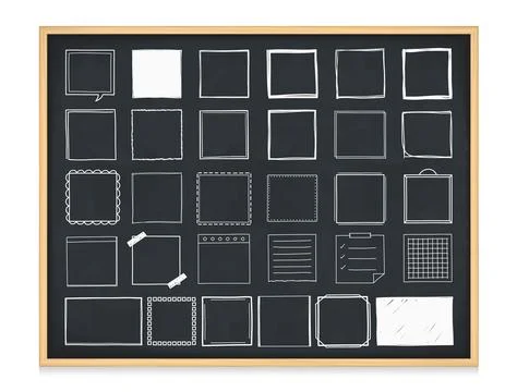 Handdrawn Squares Stock Illustration