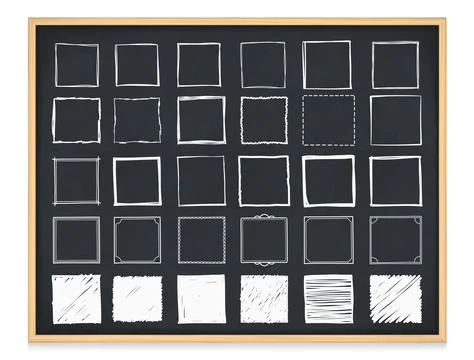Handdrawn Squares Stock Illustration