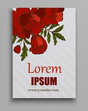 Handdrawn vector poster with place for your text. Unique template wedding card Stock Illustration