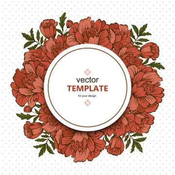 Handdrawn vector poster with place for your text. Unique template wedding card Stock Illustration