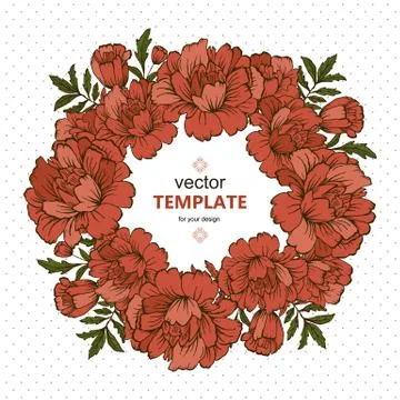 Handdrawn vector poster with place for your text. Unique template wedding card Stock Illustration