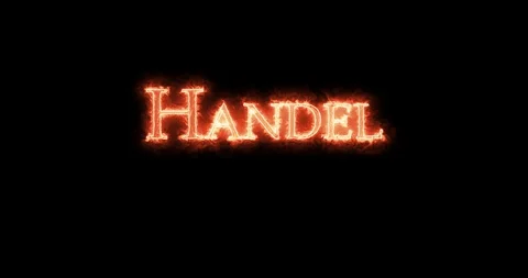 Handel written with fire. Loop Vidéo 129493575