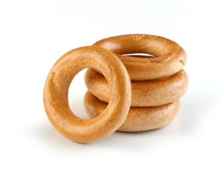Handful of bagels Stock Photos