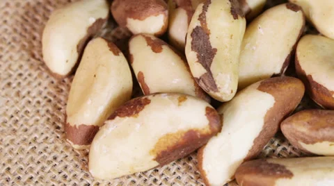 Handful of Brazil nuts Video stock 37123201