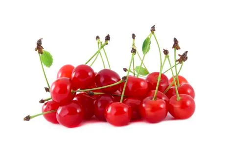Handful cherry berries Stock Photos