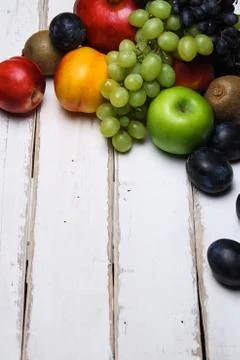 A handful of fruit on the table Stock Photos
