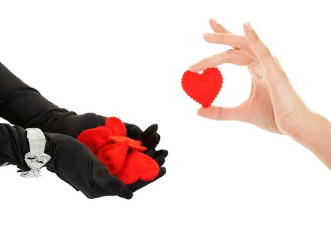 Handful of hearts Stock Photos