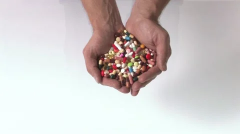Handful of medicine Stock-Footage 11611432