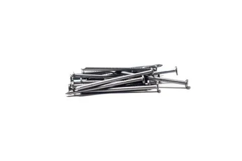 A handful of nails on a white background. Isolate. Stock Photos